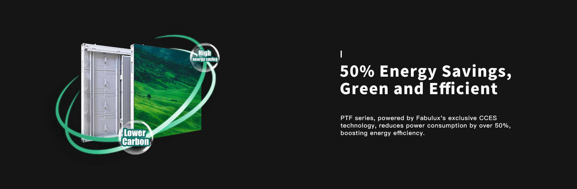 PTF series, powered by Fabulux's exclusive CCES technology, reduces power consumption by over 50%, boosting energy efficiency. 