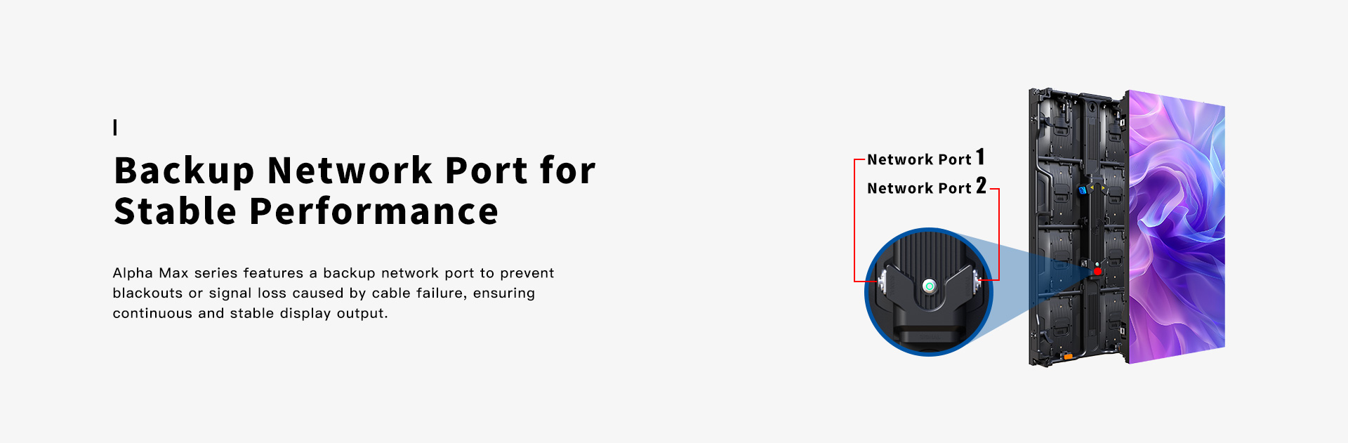 Lightweight Indoor Rental LED Solution with backup network port