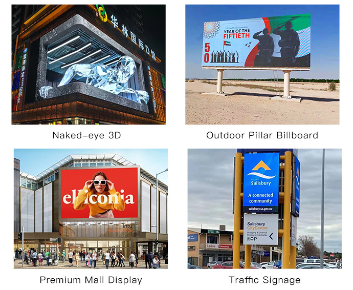 led screen display for Naked-eye 3D，outdoor billboard，mall display