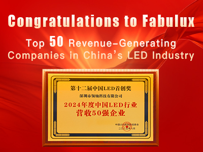 Fabulux Honored With Top 50 Revenue-Generating Companies in China’s LED Industry