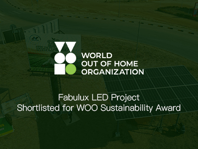 Fabulux 100% Solar-Powered LED Project Shortlisted for the Sustainability Award by WOO